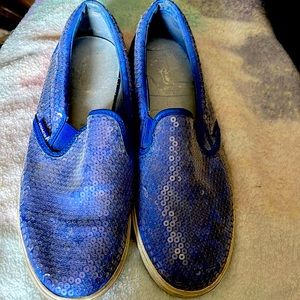 Blue coach glitter sequin womens shoes